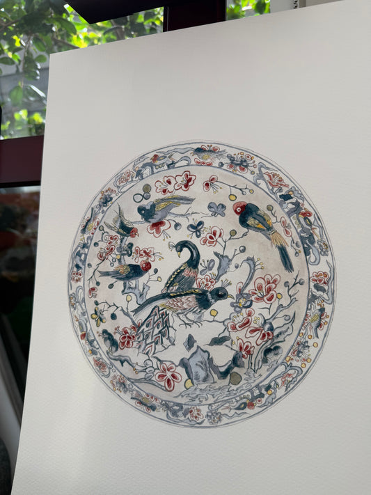 Peacock Platter (Limited Edition Print)
